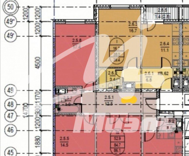 Продаётся 3-комнатная квартира, 86 м²